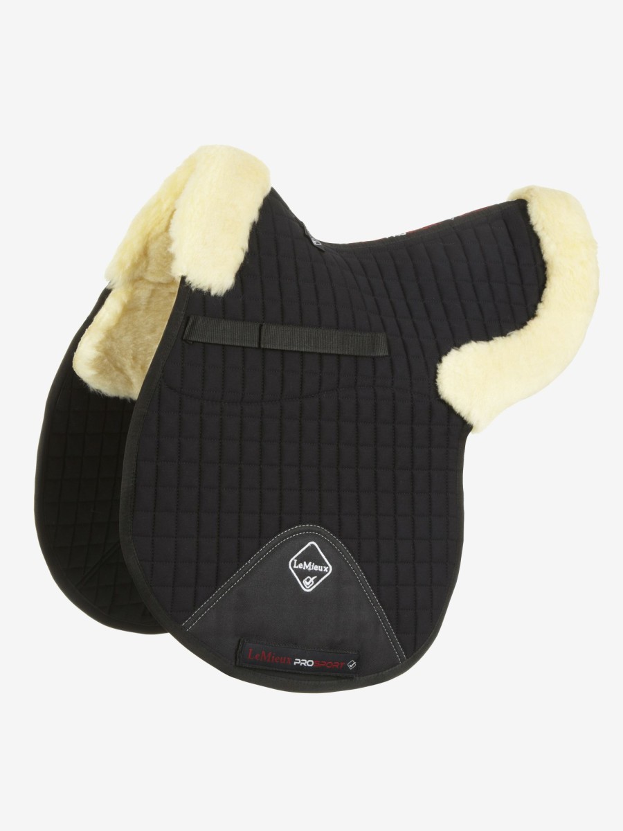 Saddle Pads LeMieux | Merino+ Half Lined Gp Numnah Black/Natural