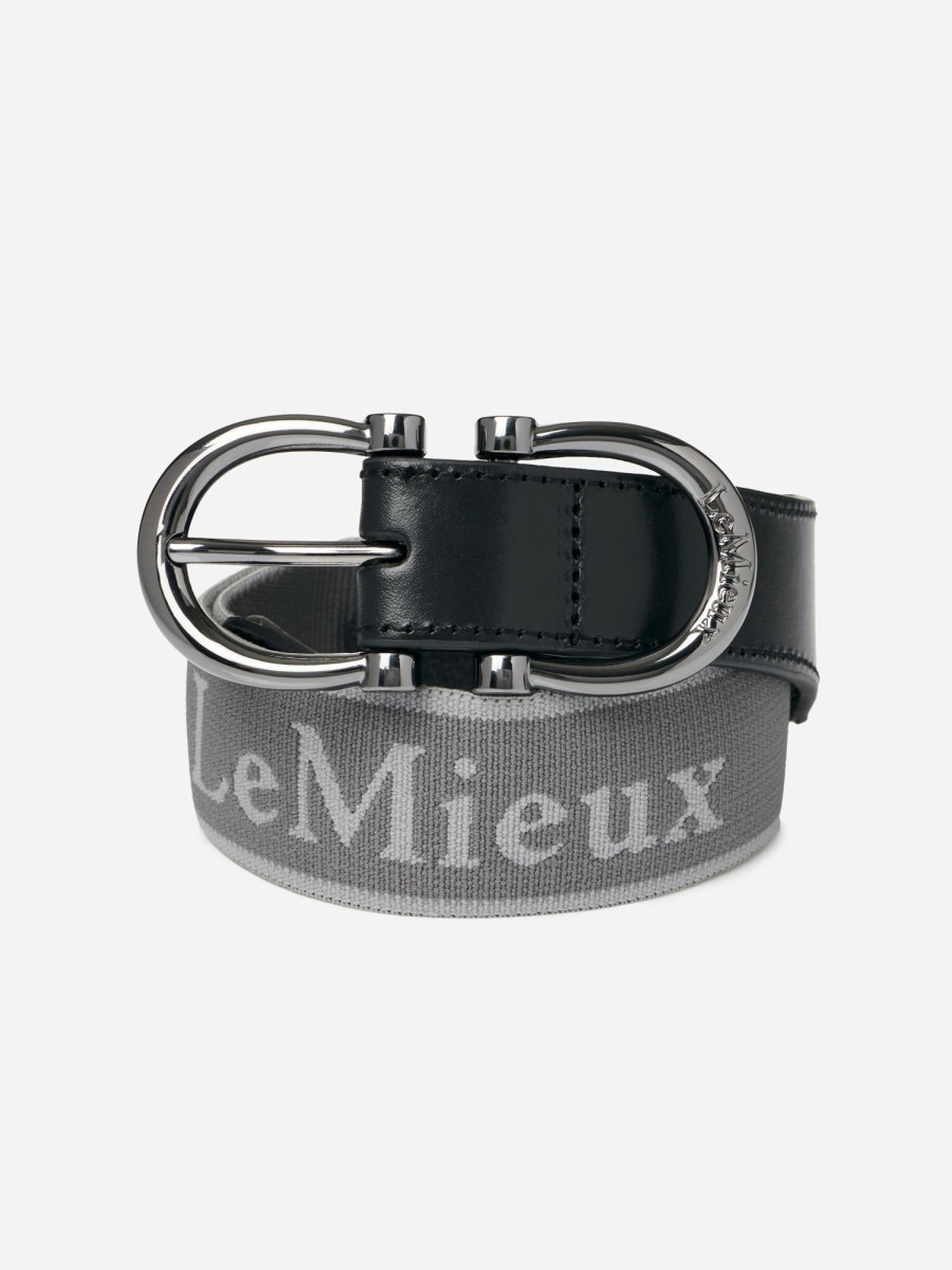 Clothing LeMieux Competition Wear | Elasticated Belt Dark Grey