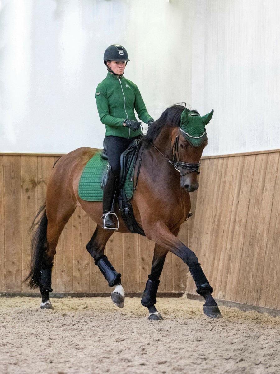 Saddle Pads LeMieux | Suede Dressage Square Hunter Green