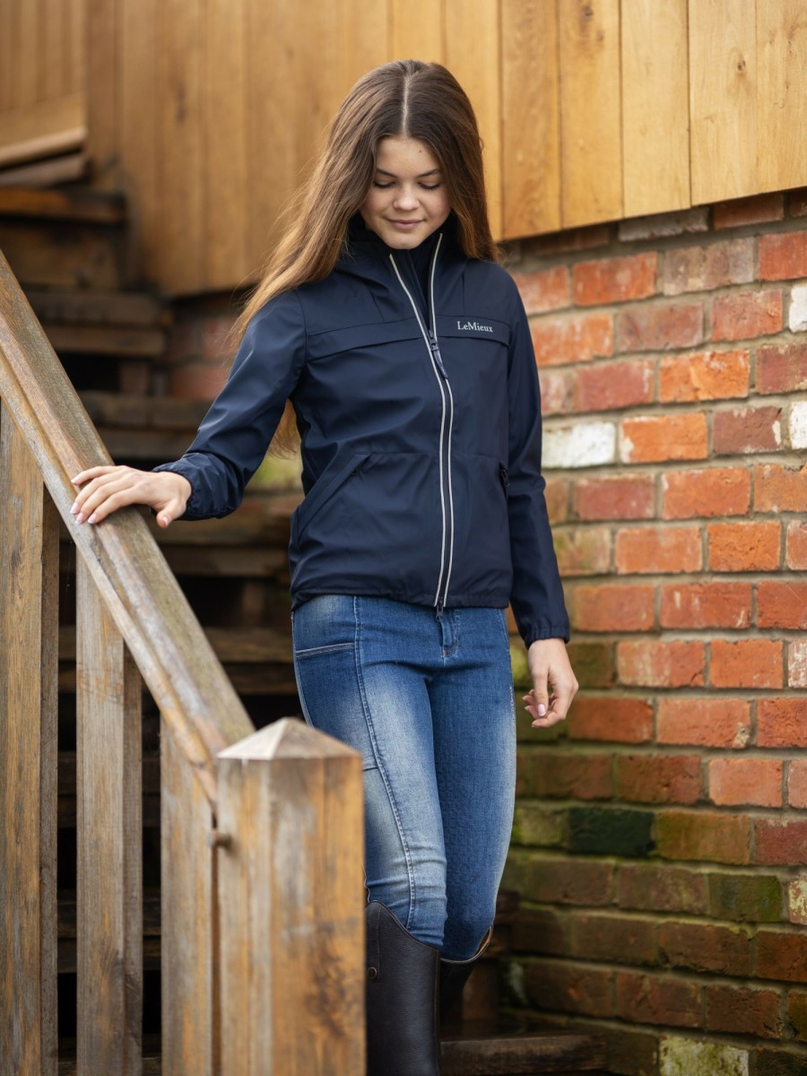 Clothing LeMieux Leggings & Breeches | Young Rider Annie Denim Bregging Navy