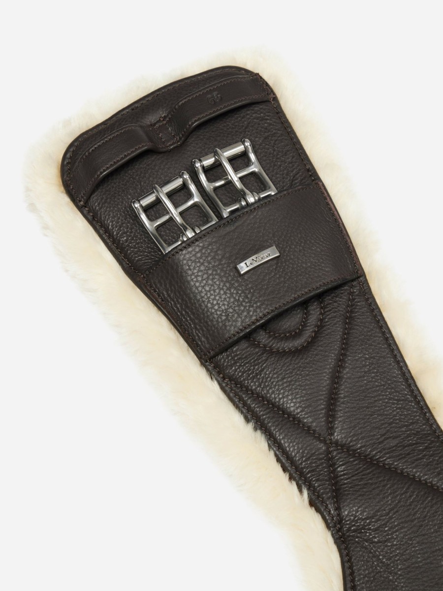 Horse LeMieux Girths | Arika Simuwool Contoured Dressage Girth Brown