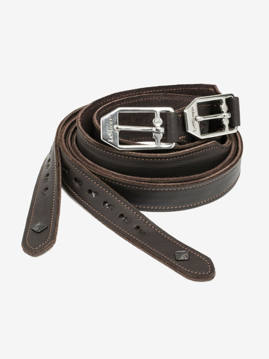 Horse LeMieux Stirrups & Leathers | Vector Pro Stirrup Leather Brown