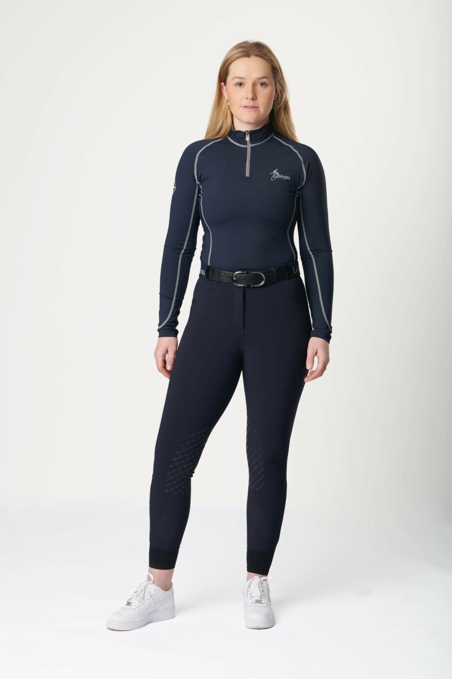 Clothing LeMieux Breeches & Jodhpurs | Dynamique Knee Grip Breeches Dark Navy