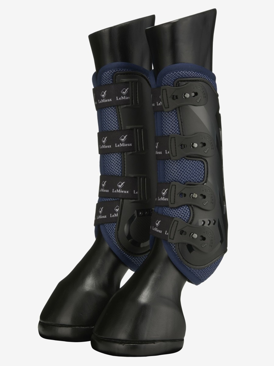 Horse LeMieux Support Boots | Ultra Mesh Snug Boots Front Navy