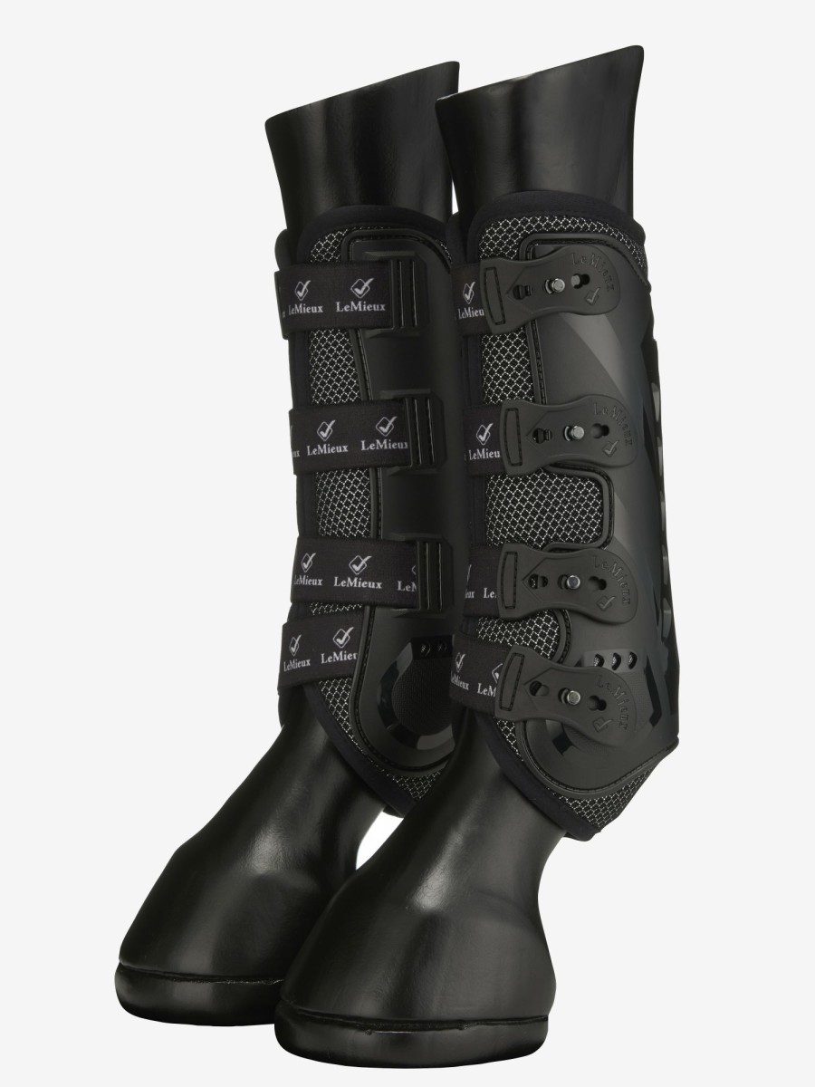 Horse LeMieux Support Boots | Ultra Mesh Snug Boots Hind Black