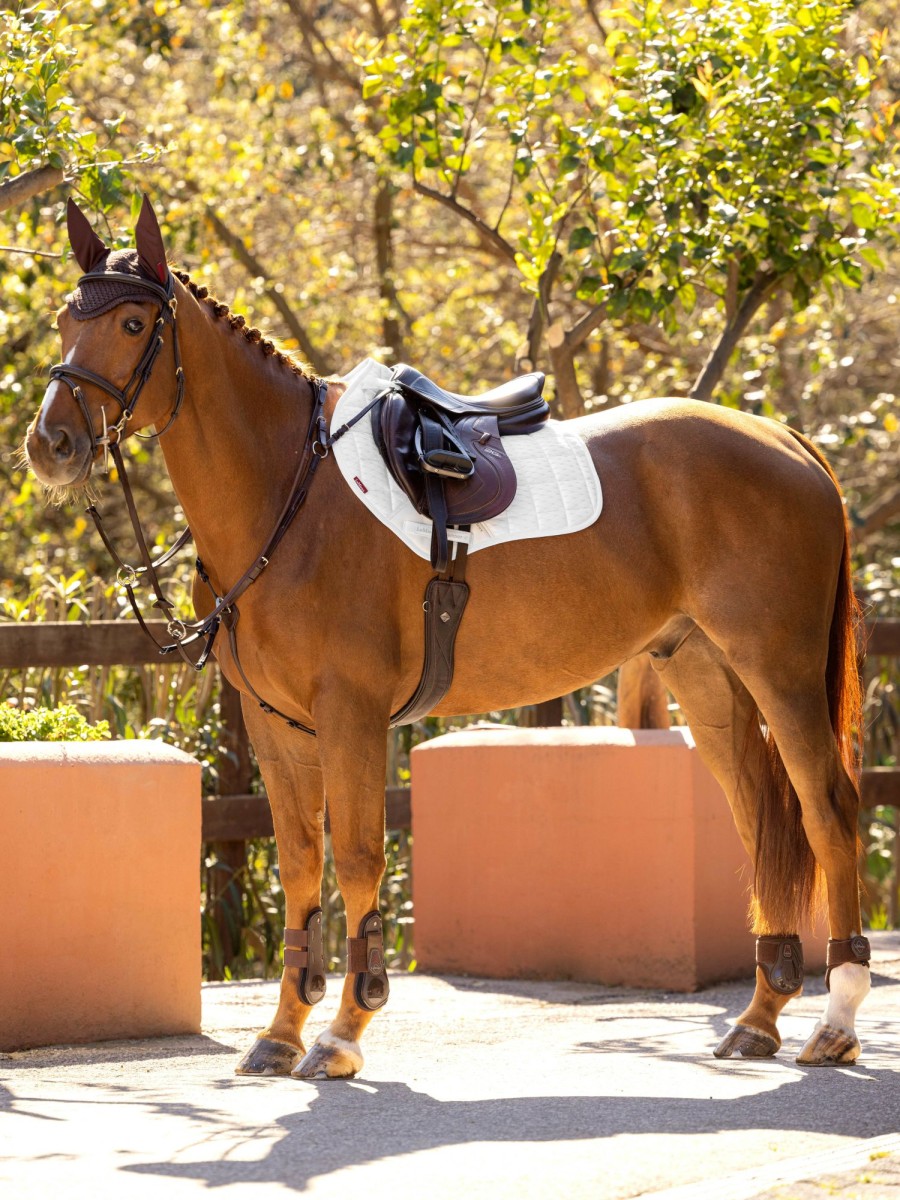 Saddle Pads LeMieux | Carbon Mesh Close Contact Square White Large