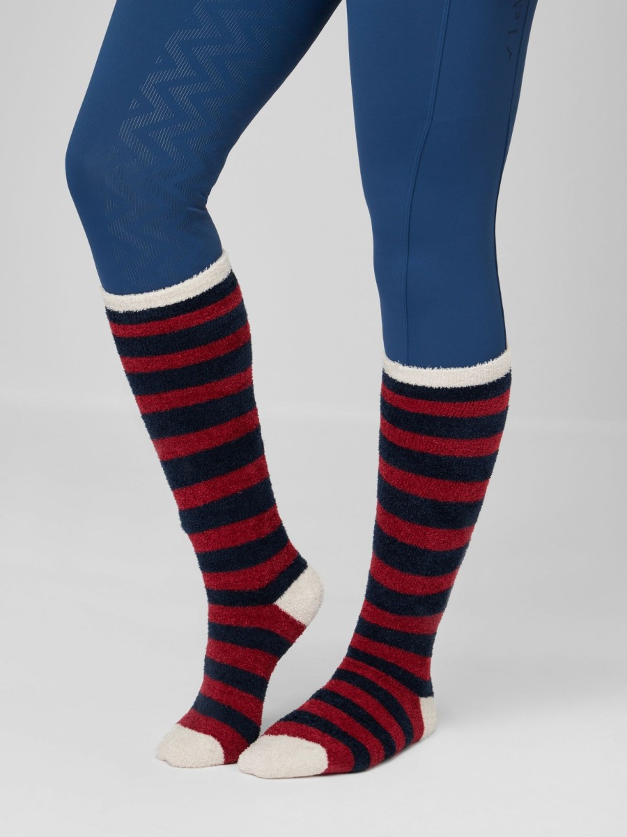 Clothing LeMieux Loungewear | Sophie Stripe Fluffies Navy