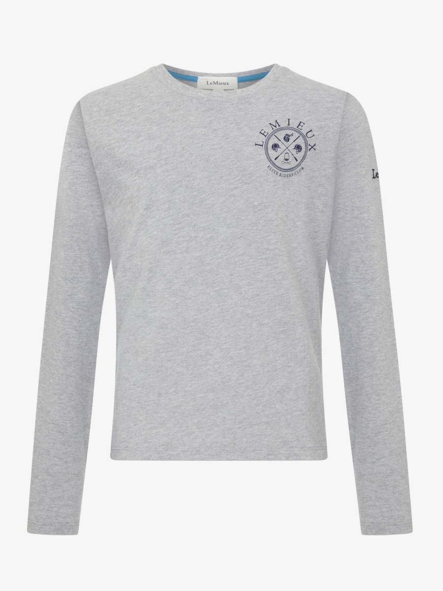 Clothing LeMieux Shirts & Tops | Young Rider Lara Long Sleeve Tee Grey