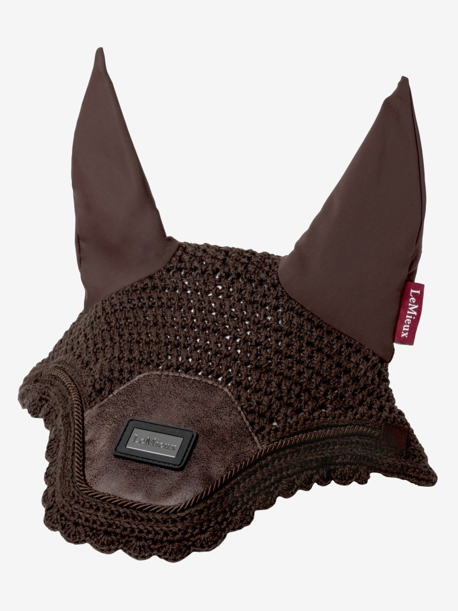 Horse LeMieux Patterned Fly Hoods | Rhone Fly Hood Espresso