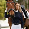 Discipline LeMieux Tops | Olivia Long Sleeve Show Shirt Navy