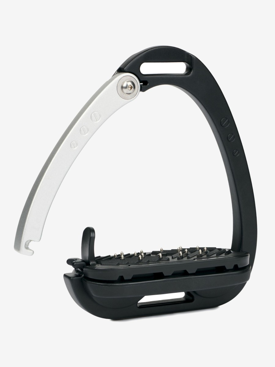 Horse LeMieux Stirrups & Leathers | Vector Balance Stirrup Black/Aluminium One Size