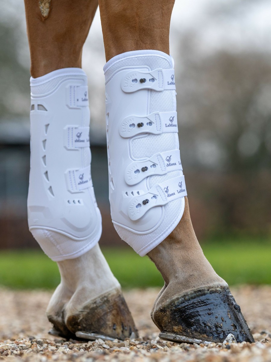 Horse LeMieux Support Boots | Ultra Mesh Snug Boots Hind White