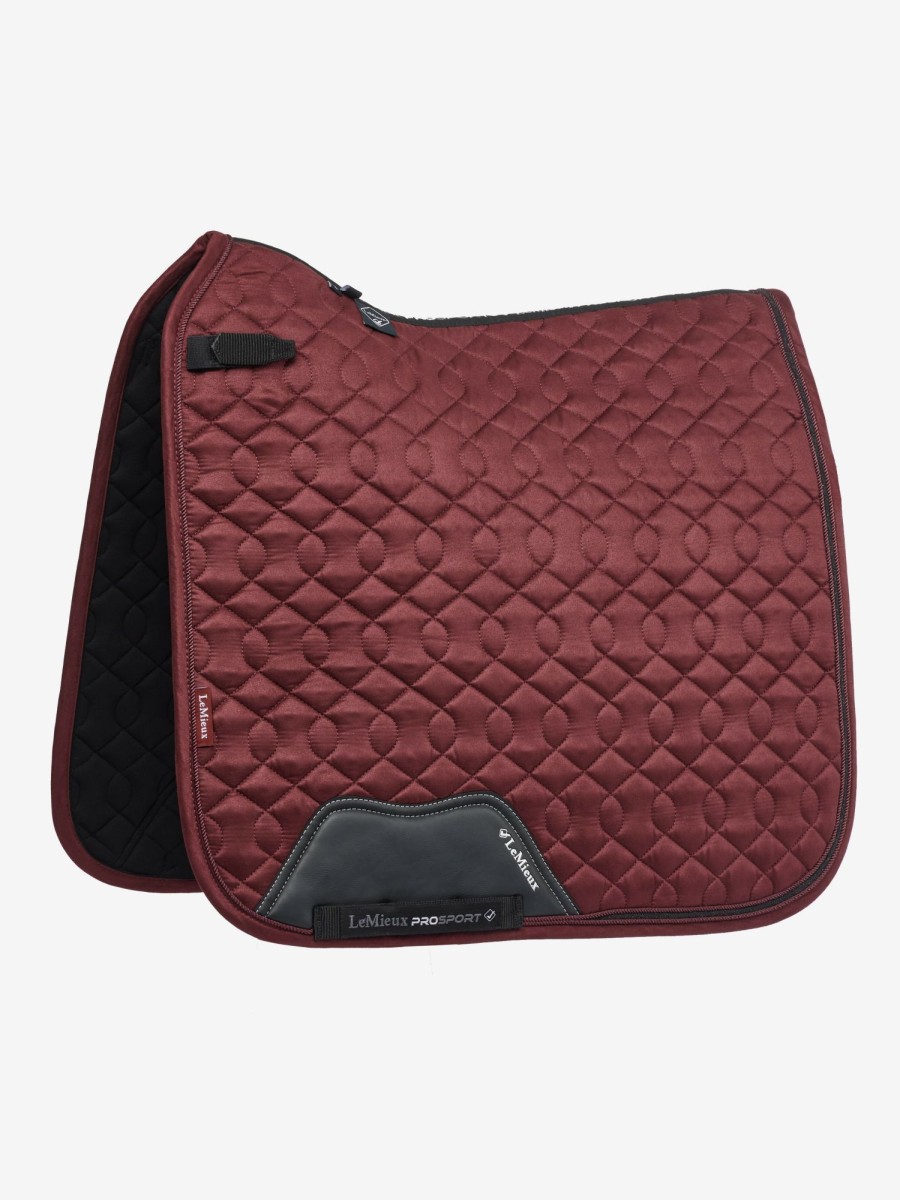 Saddle Pads LeMieux | Crystal Suede Dressage Pad Burgundy