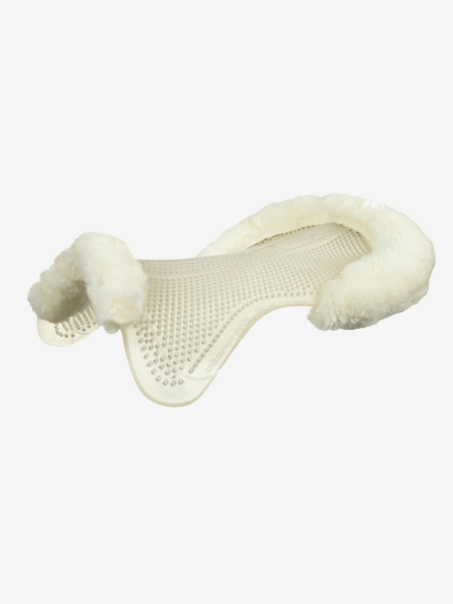 Saddle Pads LeMieux | Just Gel Lambskin Half Pad White