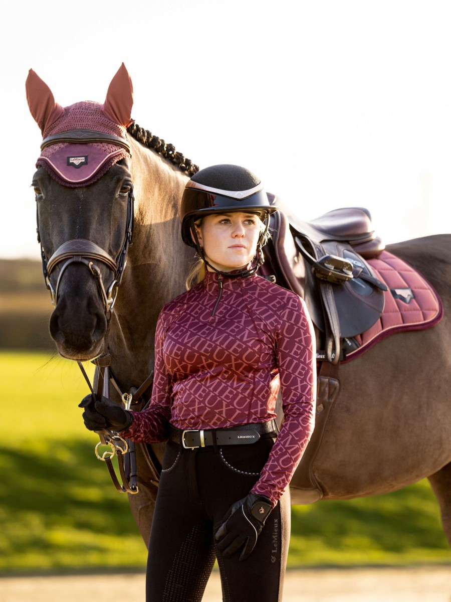 Clothing LeMieux Base Layers | Fleur Base Layer Merlot