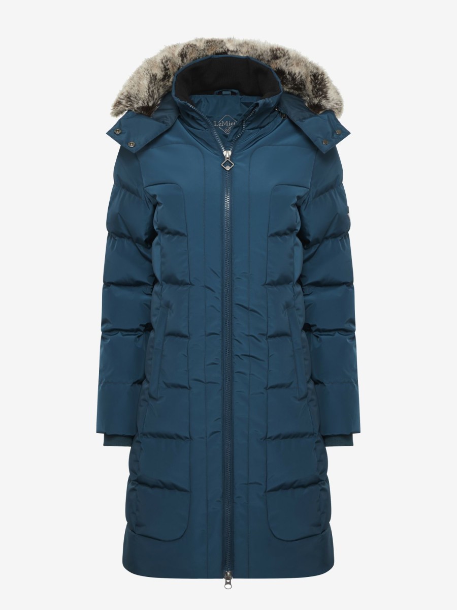 Clothing LeMieux Coats & Jackets | Loire Three Quarter Coat Atlantic Blue