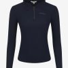 Clothing LeMieux Tops | Long Sleeve Sport Polo Shirt Navy