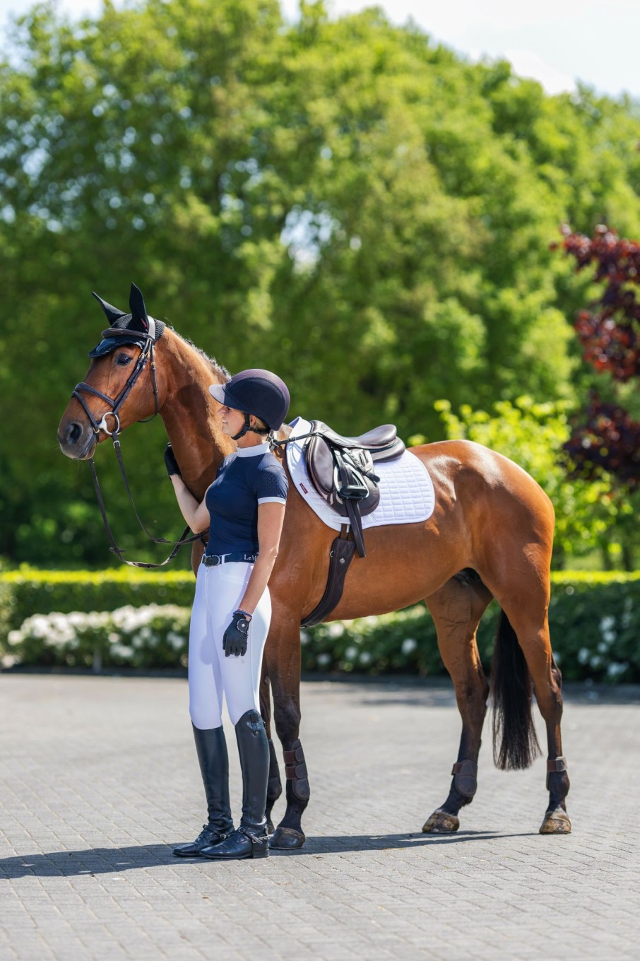 Saddle Pads LeMieux | Le Cool Grip Eurojump Pad White One Size