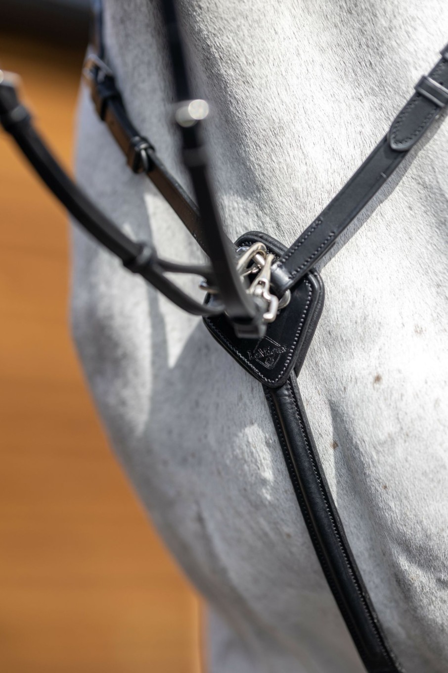 Horse LeMieux Martingales & Breastplates | Breastplate (D-Ring Attachment) Black/Silver