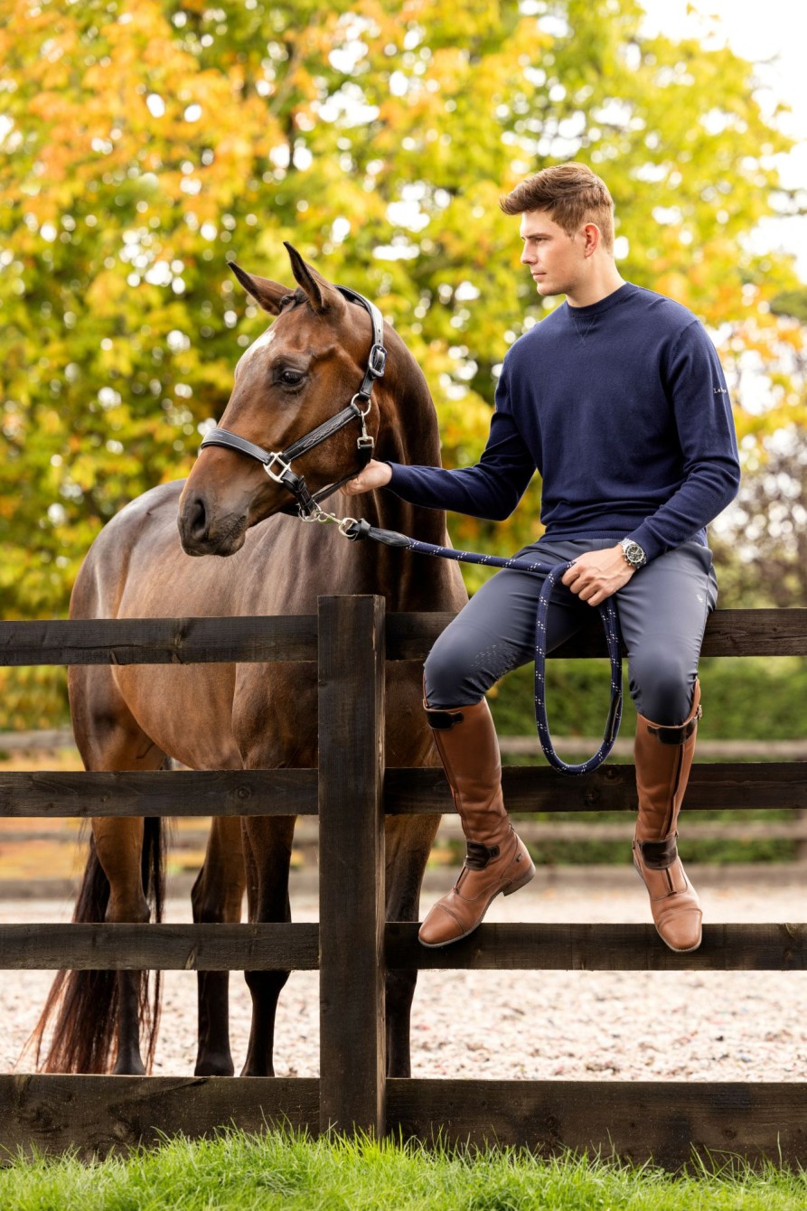 Clothing LeMieux Hoodies & Jumpers | Mens Crew Neck Jumper Navy