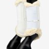 Horse LeMieux Brushing Boots | Fleece Edged Mesh Brushing Boots White