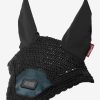 Horse LeMieux Patterned Fly Hoods | Rhone Fly Hood Petrol Blue