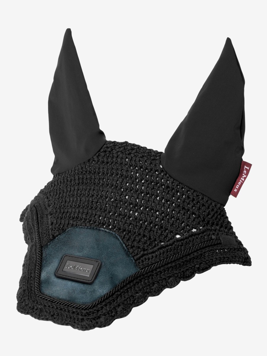 Horse LeMieux Patterned Fly Hoods | Rhone Fly Hood Petrol Blue