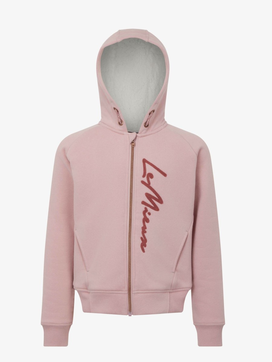 Clothing LeMieux Hoodies & Jumpers | Young Rider Sherpa Lined Hollie Hoodie Pink Quartz