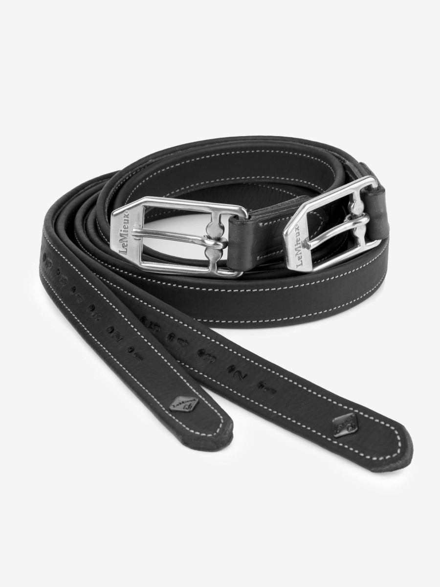 Horse LeMieux Stirrups & Leathers | Vector Stirrup Leather Black