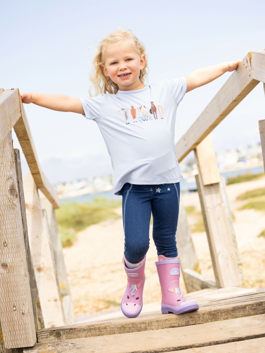 Clothing LeMieux Shirts & Tops | Mini Puddle Pals T-Shirt Mist