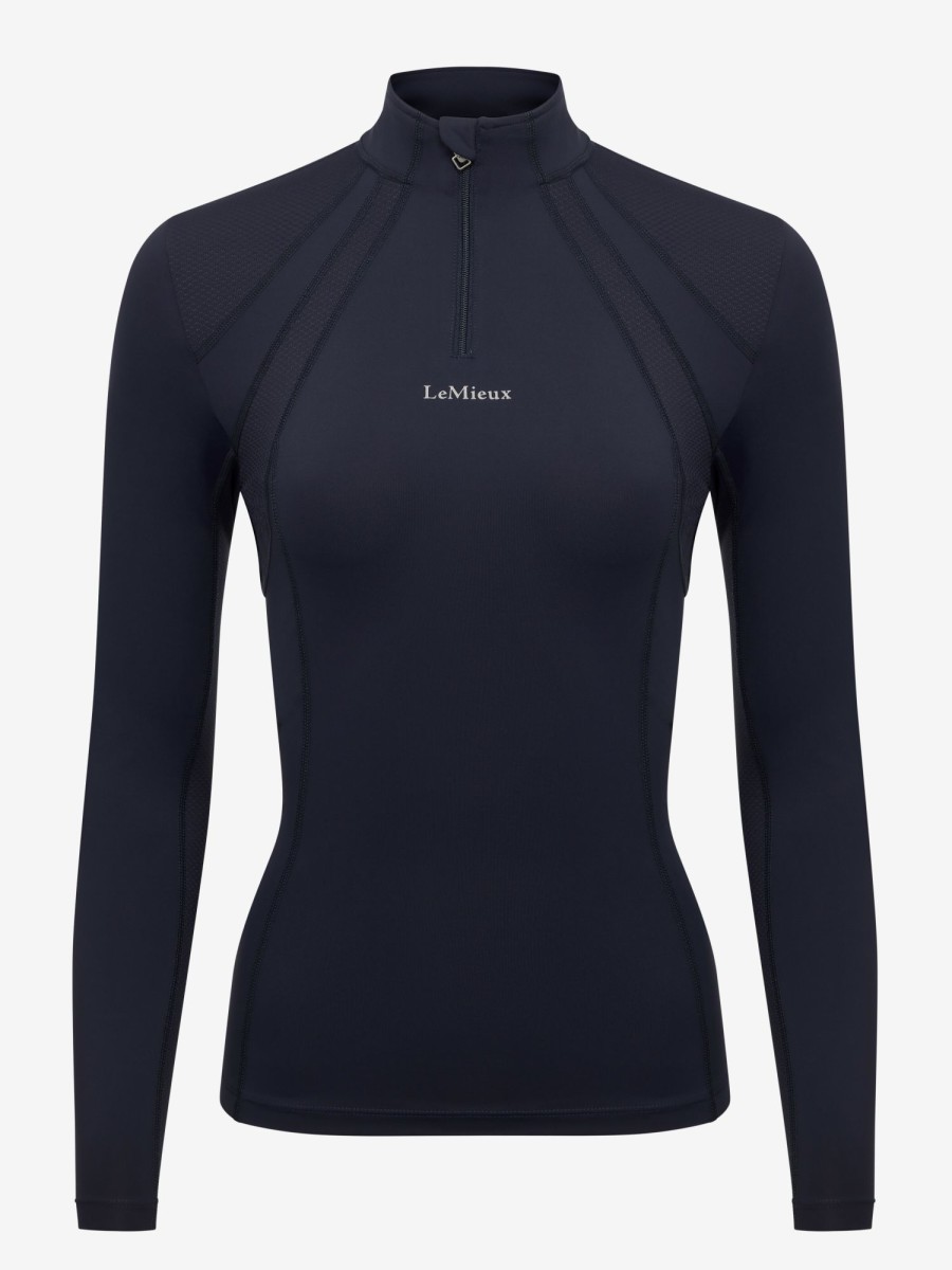 Clothing LeMieux Base Layers | Mia Mesh Long Sleeve Base Layer Navy