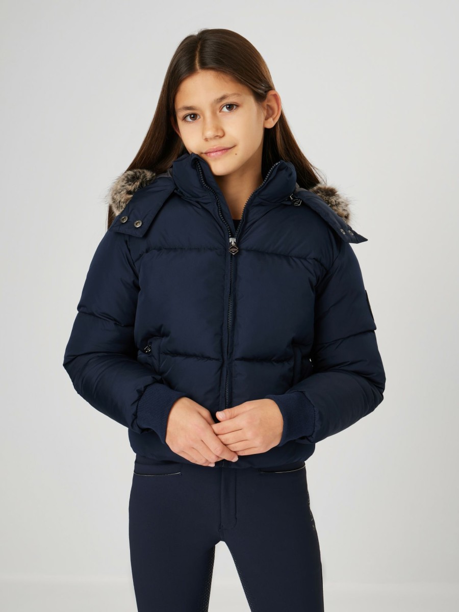 Clothing LeMieux Coats & Jackets | Young Rider Gia Puffer Jacket Navy