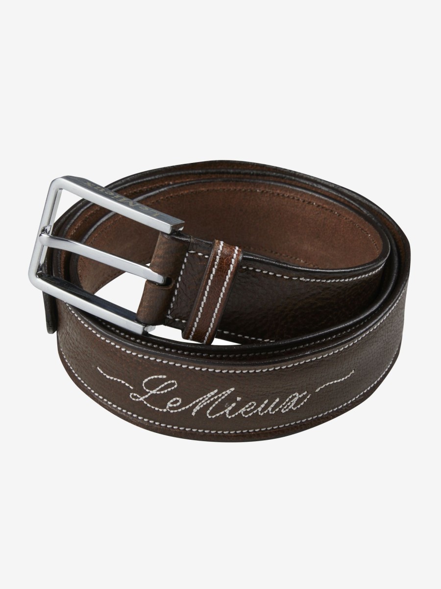 Clothing LeMieux Competition Wear | Signature Leather Belt Brown