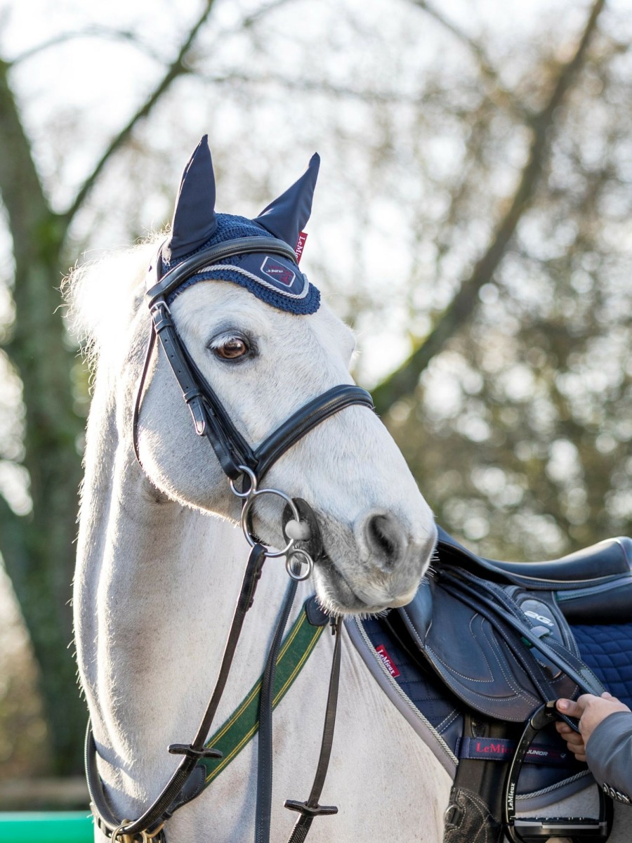 Horse LeMieux Pony Fly Hoods | Junior Pro Fly Hood Navy Small