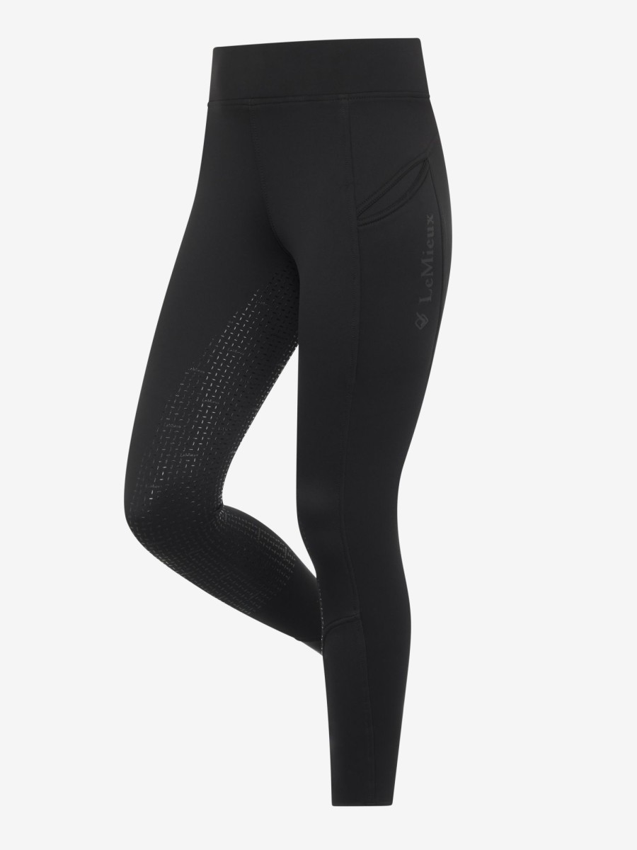 Clothing LeMieux Leggings & Pull Ons | Full Grip Brushed Pull On Black