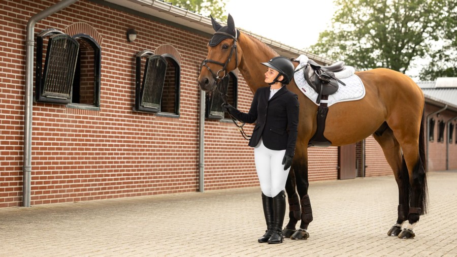 Saddle Pads LeMieux | Crystal Suede Close Contact Square White