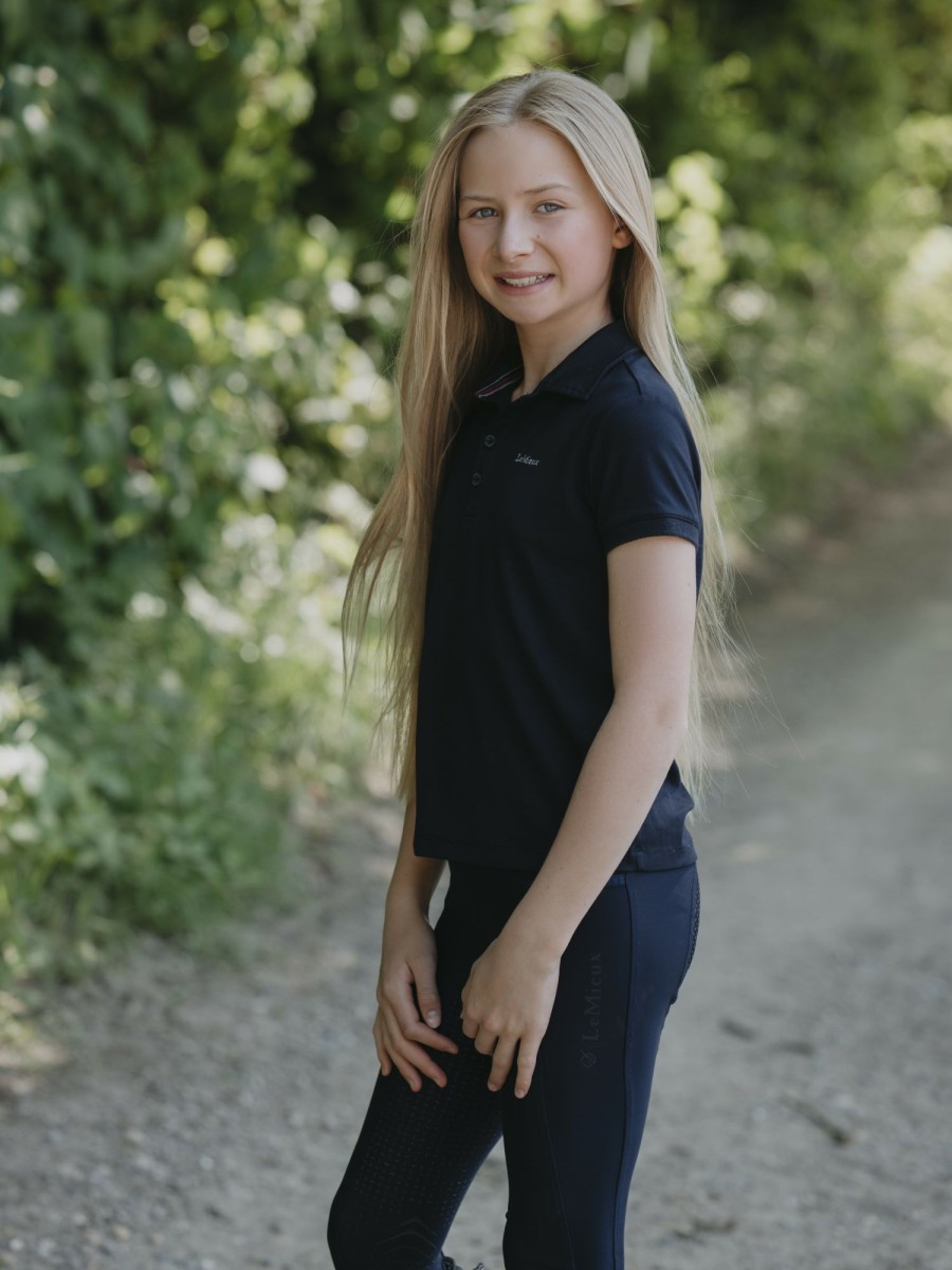 Clothing LeMieux Shirts & Tops | Junior Pro Polo Shirt Navy