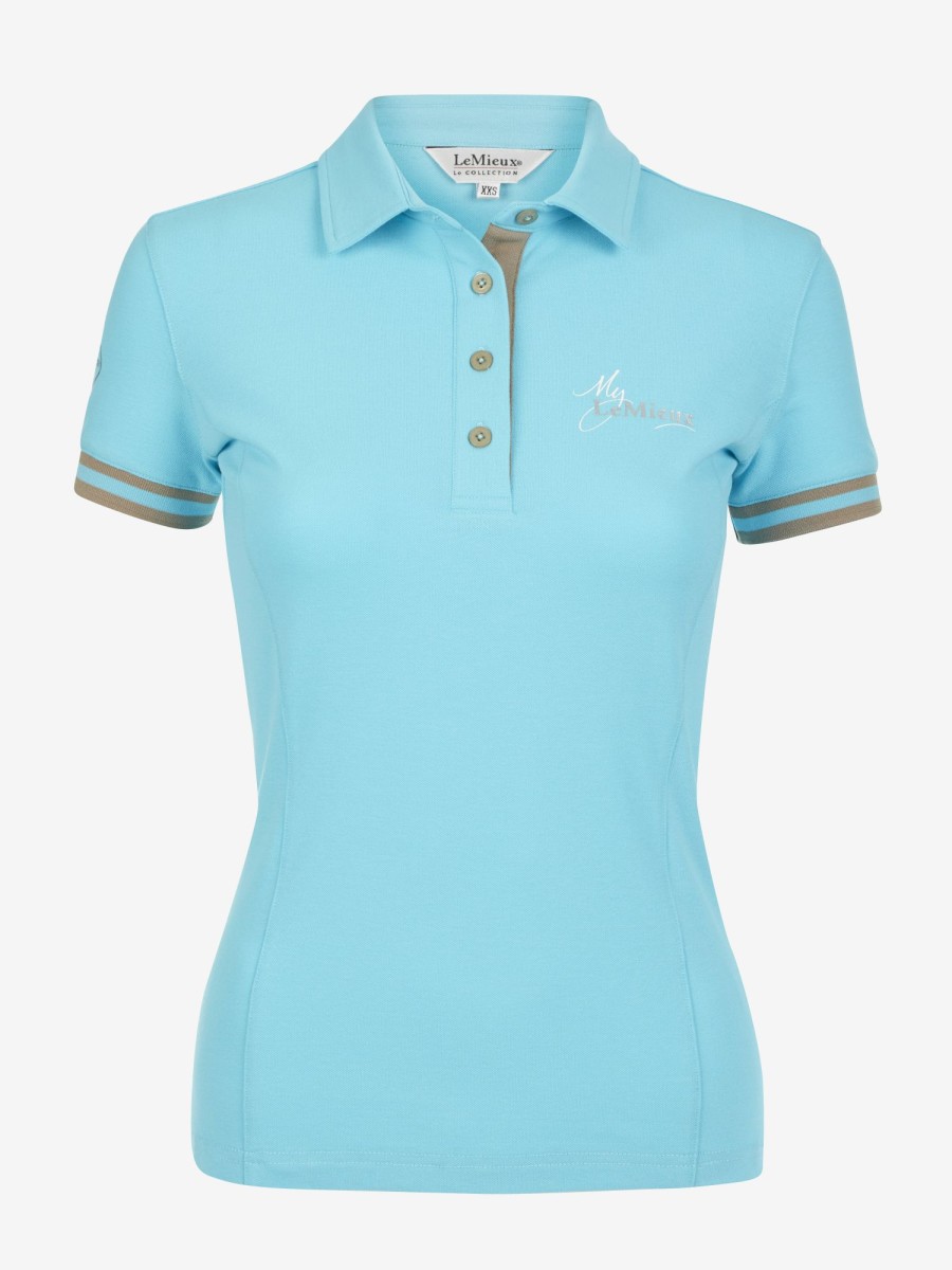 Clothing LeMieux Tops | Polo Shirt Azure