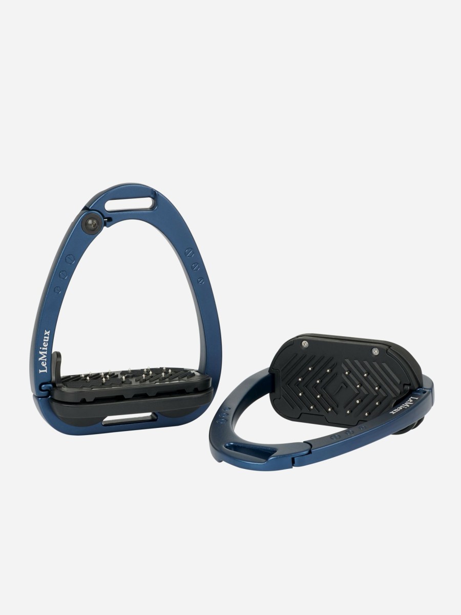 Horse LeMieux Stirrups & Leathers | Vector Balance Stirrup Navy One Size