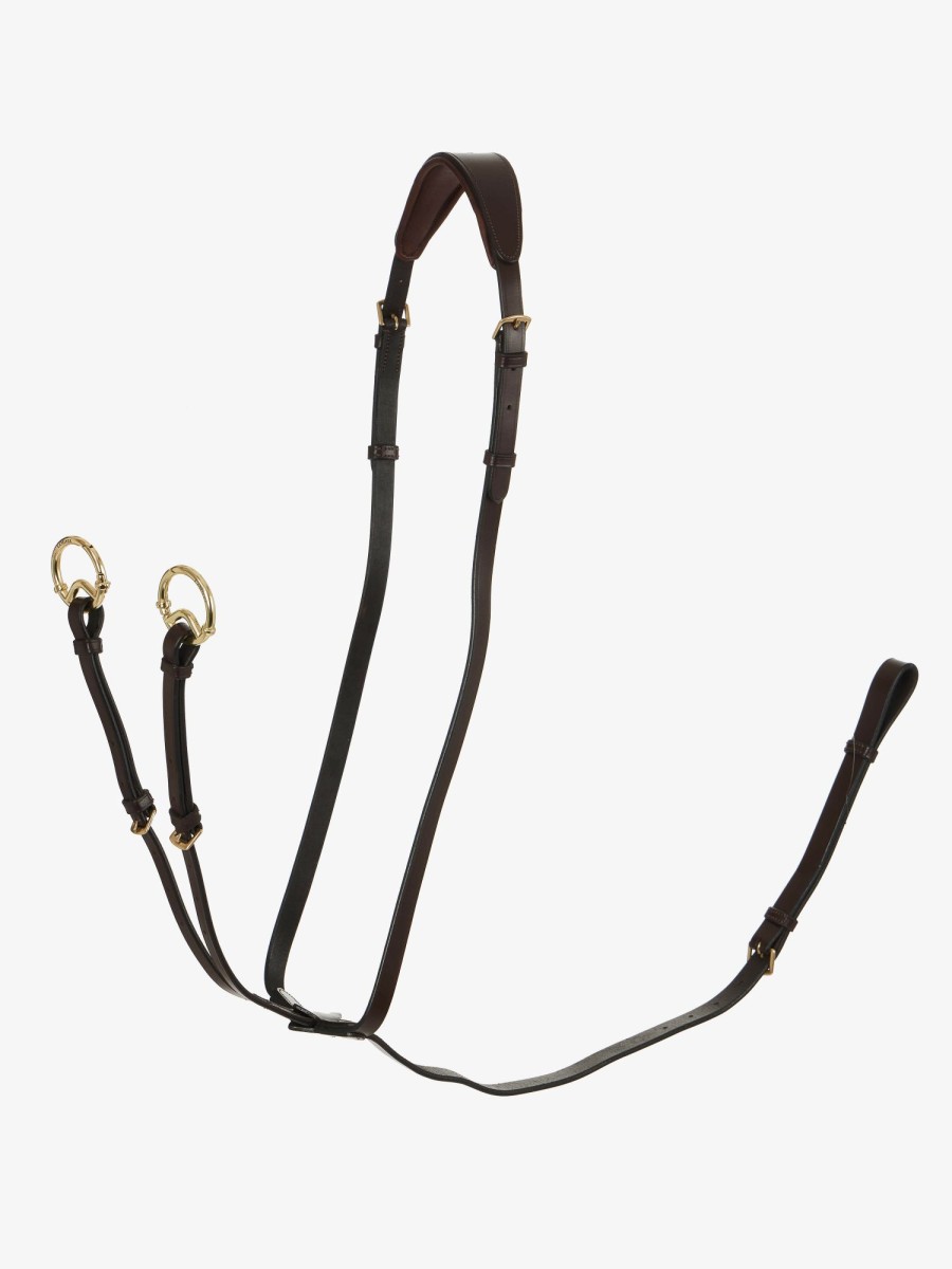 Horse LeMieux Martingales & Breastplates | Running Martingale Havana/Brass