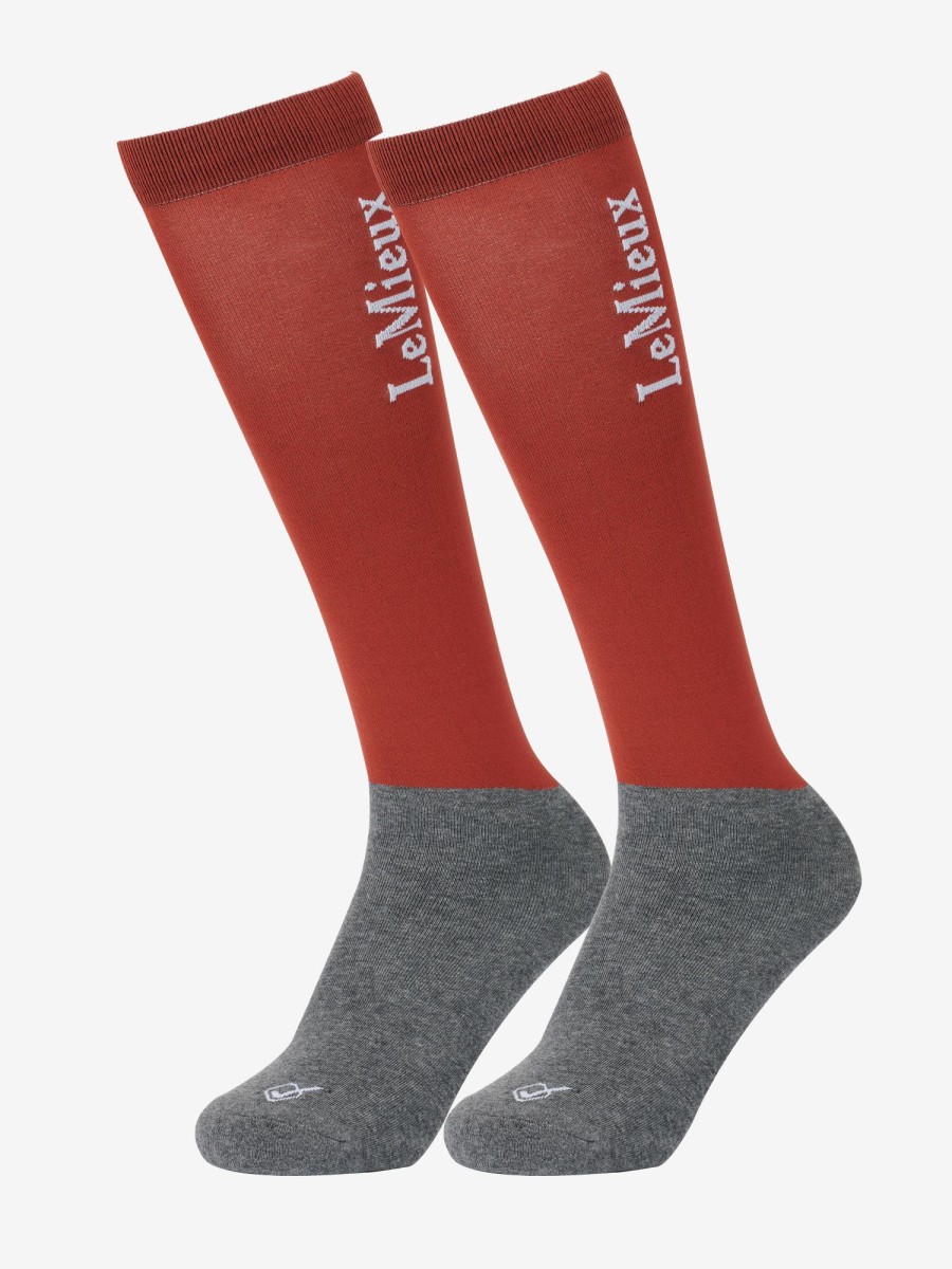 Clothing LeMieux Competition Wear | Competition Socks Sienna (Twin Pack)