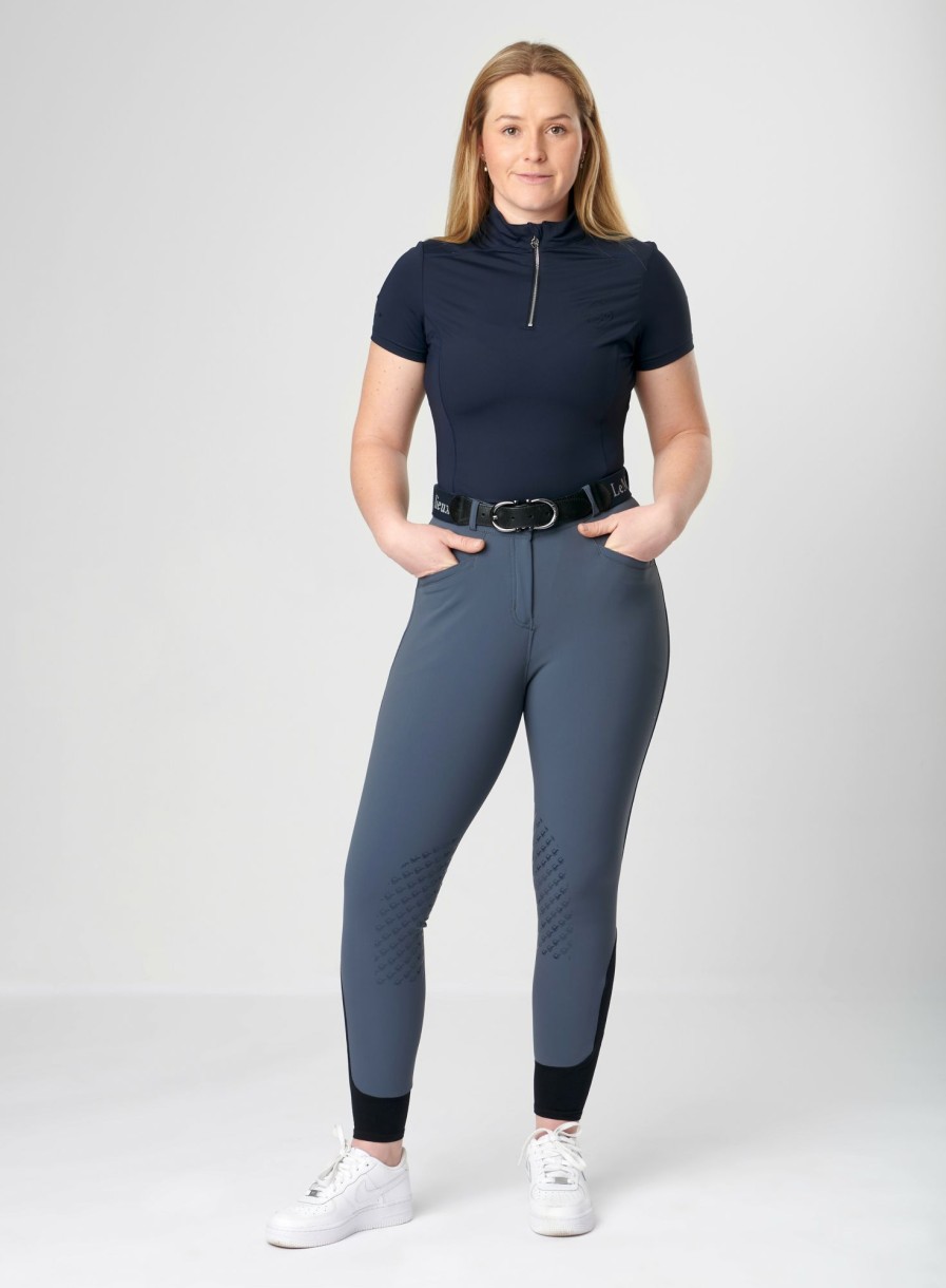 Clothing LeMieux Breeches & Jodhpurs | Dynamique Knee Grip Breeches Ice Grey