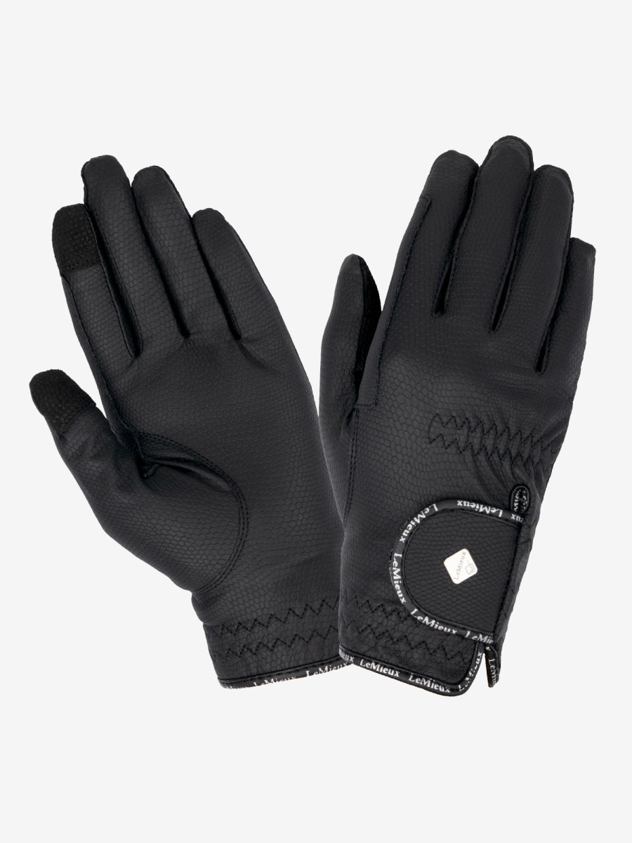 Clothing LeMieux Competition Wear | Young Rider Classic Riding Gloves Black