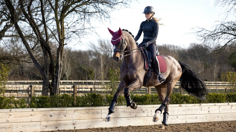 Saddle Pads LeMieux | Soft Shell Anti Slip Dressage Square Burgundy