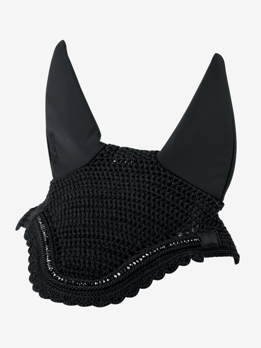 Horse LeMieux Acoustic Fly Hoods | Diamante Acoustic Fly Hood Black