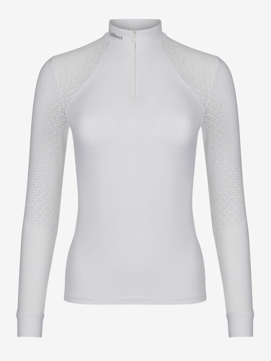 Discipline LeMieux Tops | Olivia Long Sleeve Show Shirt White