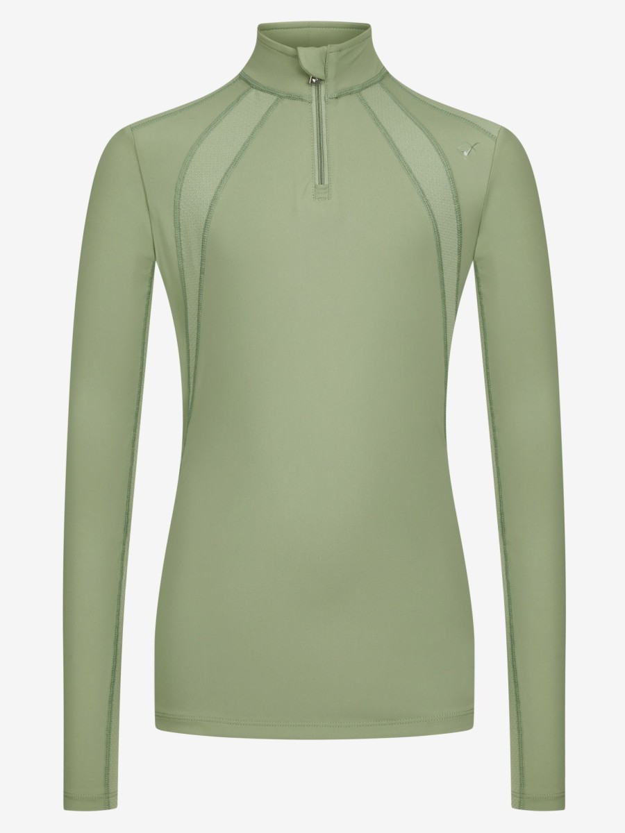 Clothing LeMieux Base Layers | Young Rider Mia Mesh Base Layer Thyme