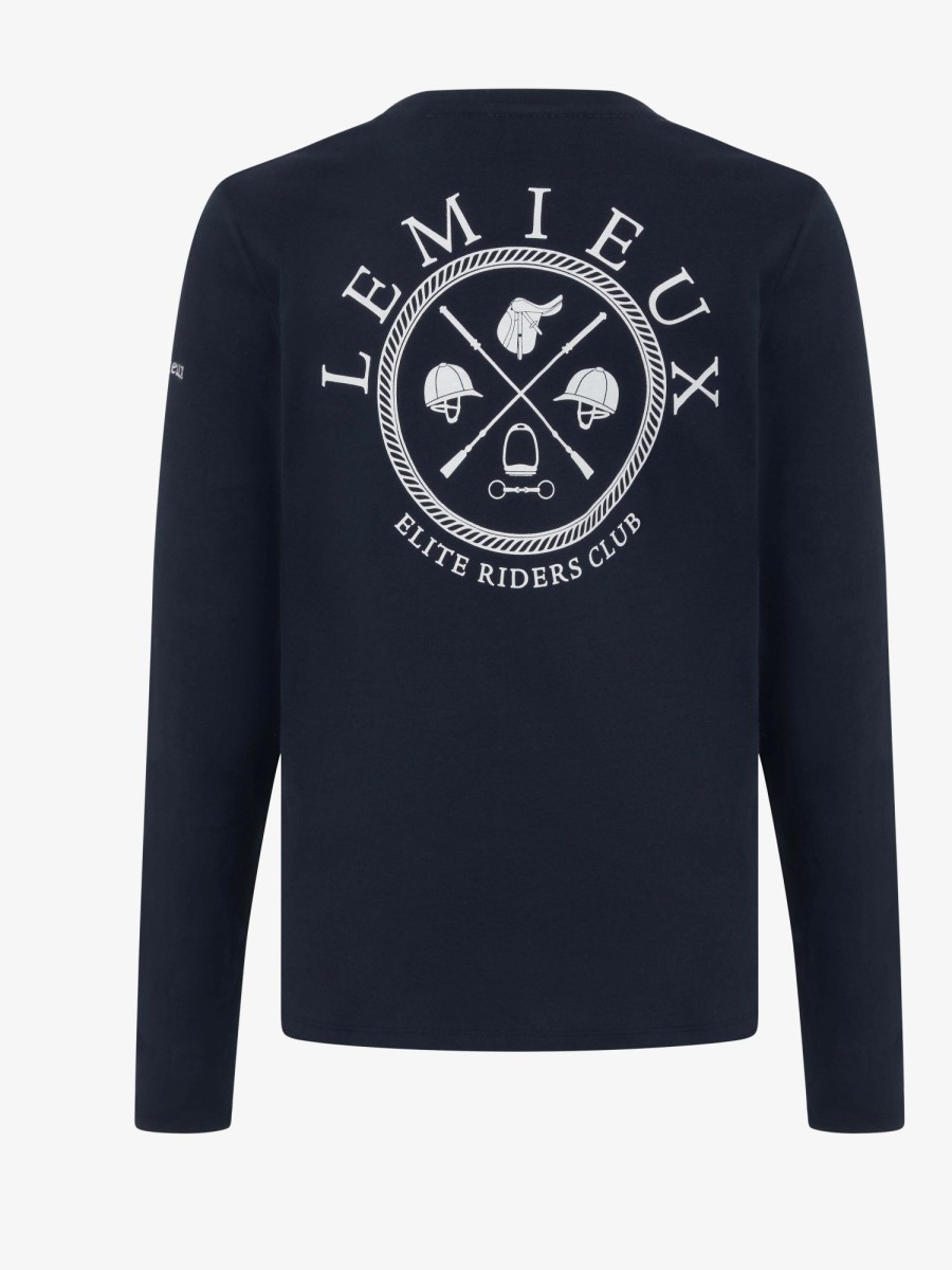 Clothing LeMieux Shirts & Tops | Young Rider Lara Long Sleeve Tee Navy