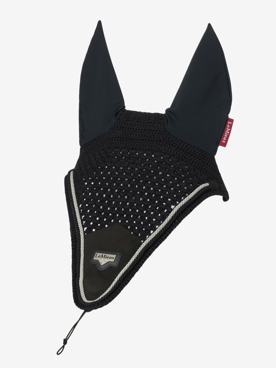 Horse LeMieux Tie Down Fly Hoods | Puissance Fly Hood Black