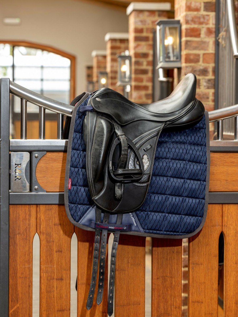 Saddle Pads LeMieux | Carbon Mesh Dressage Square Navy Large